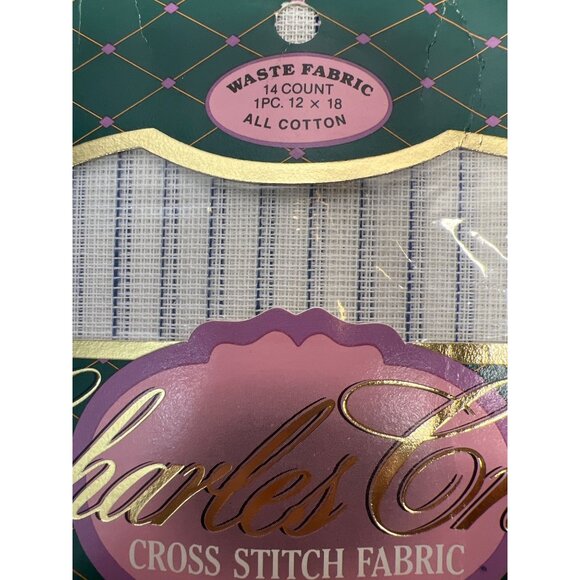 Charles Craft 14 Count Waste Cross Stitch Fabric 12" X 18" All Cotton - Picture 2 of 2